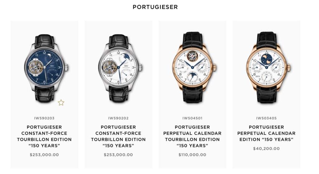 Jubilee Collection of watches