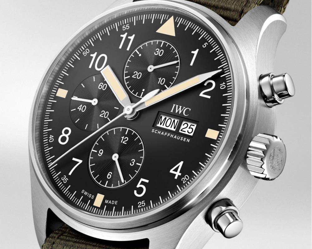 The dial on the IWC Pilot Watch Chronograph